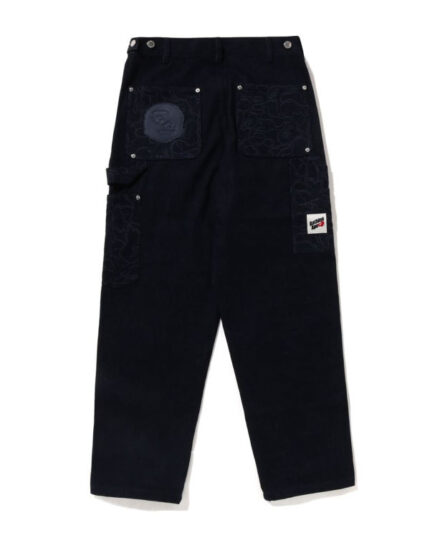 Line Camo Patch Denim Double Knee Work Pants